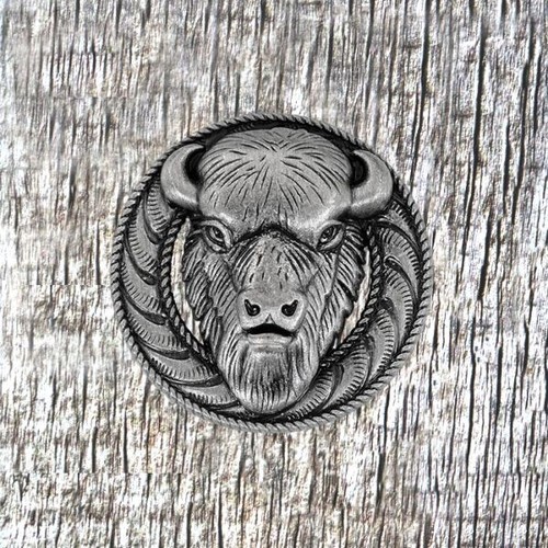 Buffalo head bison concho - buffalo,